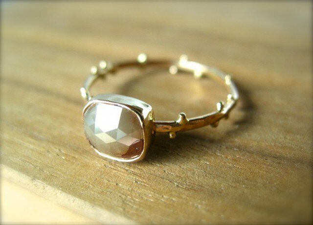 OrganicTexturedDiamondRingの画像1枚目