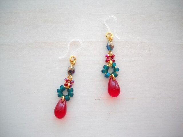 <再販>Candy drop pierced earringsの画像1枚目