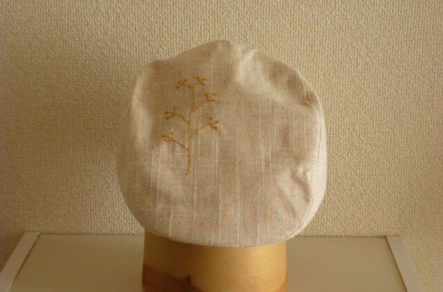 麻 ハンチング帽の画像1枚目