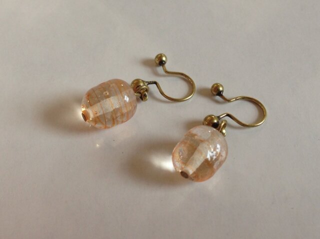 ノンホールピアス No.557オレンジストライプ | iichi 日々の暮らしを