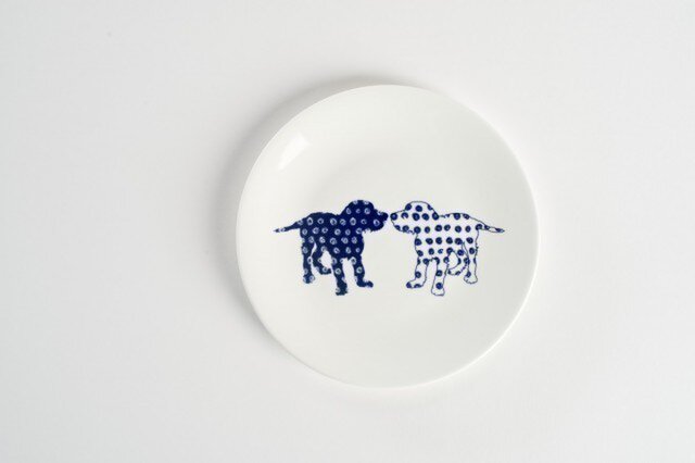 Dog Side Plate -犬柄のお皿-の画像1枚目
