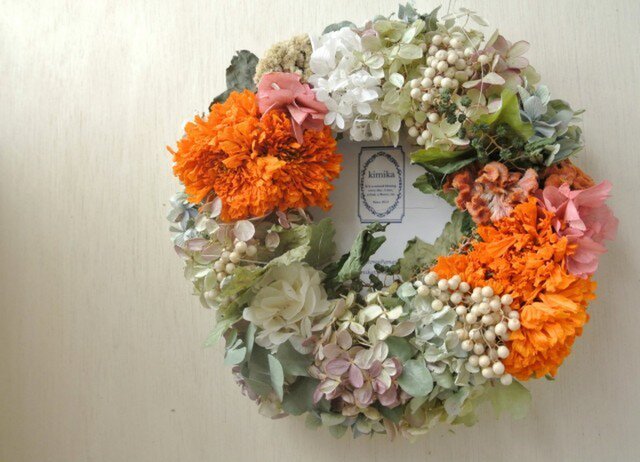 水無月と花々のwreath-マリーゴールド-の画像1枚目