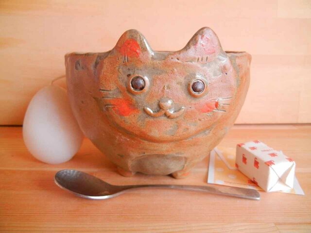 にゃんこサラダボール:茶の画像1枚目