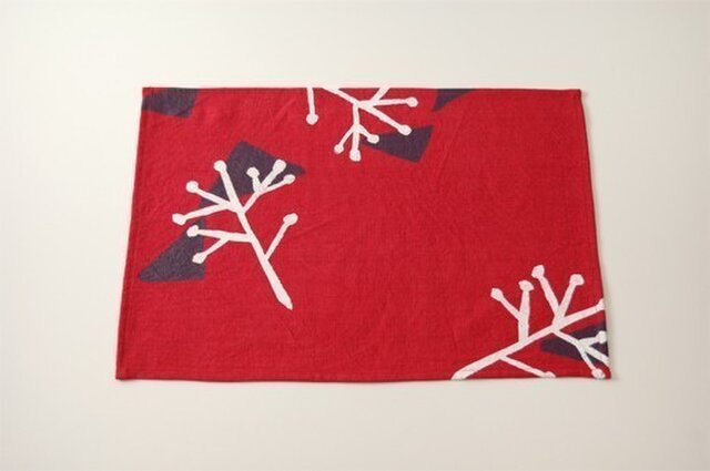 Place mat(red / illustration)の画像1枚目