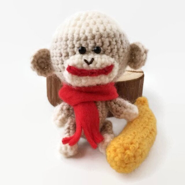 【SOLD OUT】あみぐるみソックモンキーの画像1枚目
