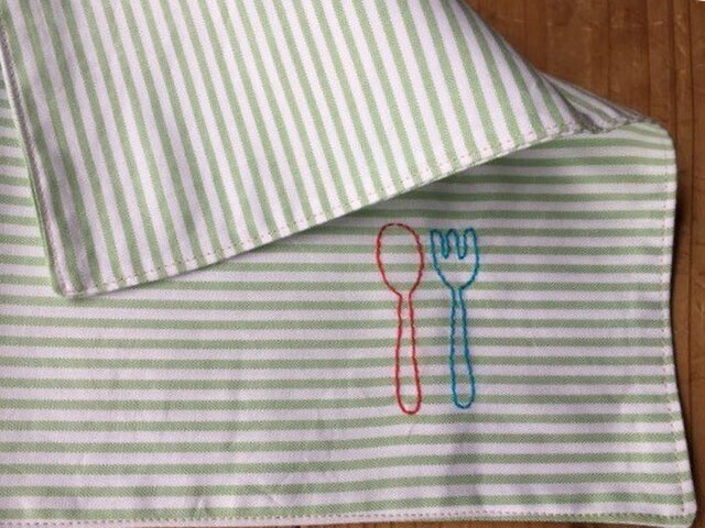 刺繍のランチョンマット緑ST（送料無料） | iichi 日々の暮らしを