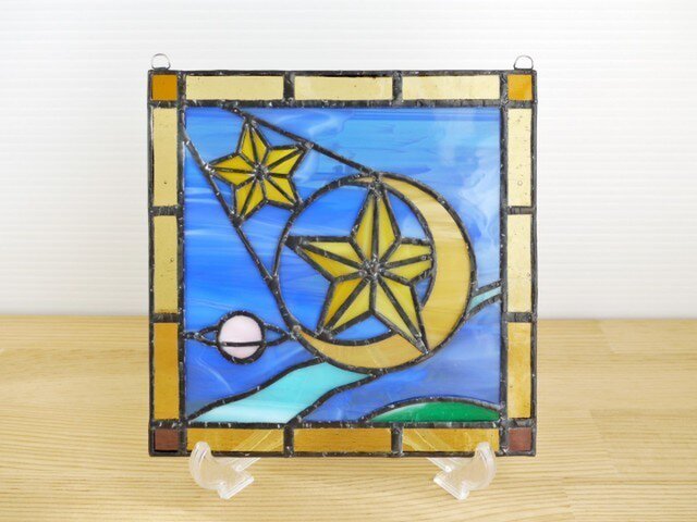 ステンドグラス ミニパネル 流星 15cm | iichi 日々の暮らしを心地よく