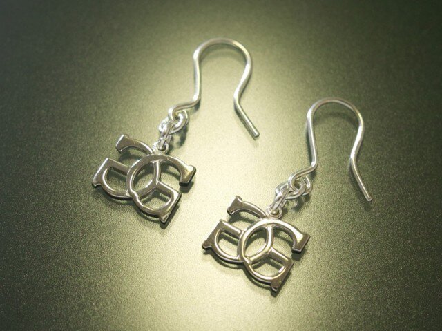 【希少 アンバー✕シルバー】JGD© ピアス 925刻印 ヴィンテージジュエリー プレミアム ピュアシルバー(Ag999) GGロゴ フックピアス | iichi 日々