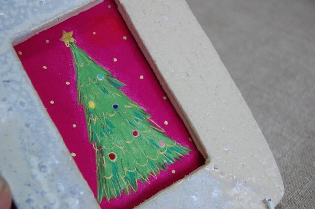 自作絵画（額入り）クリスマスver. 絵画 Christmas Celebration ／ Rodel