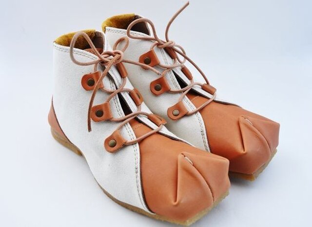 tote boots 栃木革x倉敷帆布の画像1枚目
