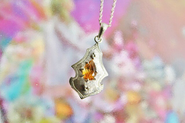 Strings Pendant viola citrineの画像1枚目