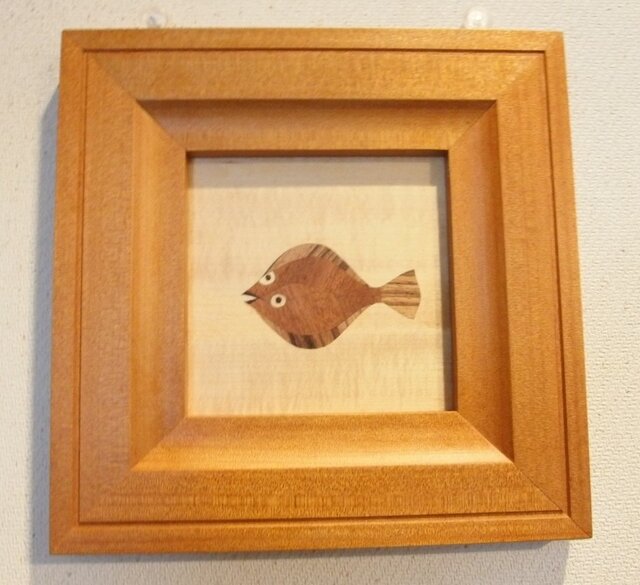 木象嵌額絵～ヒラメ2～ | iichi 日々の暮らしを心地よくする