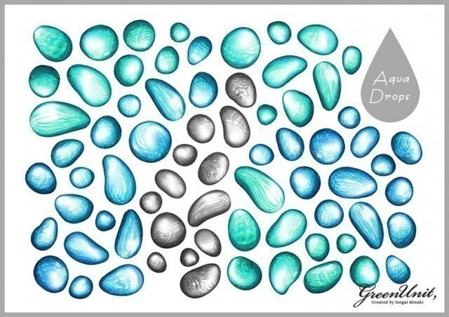 ステッカーシール 『Aqua Drops - Sphere -』の画像1枚目