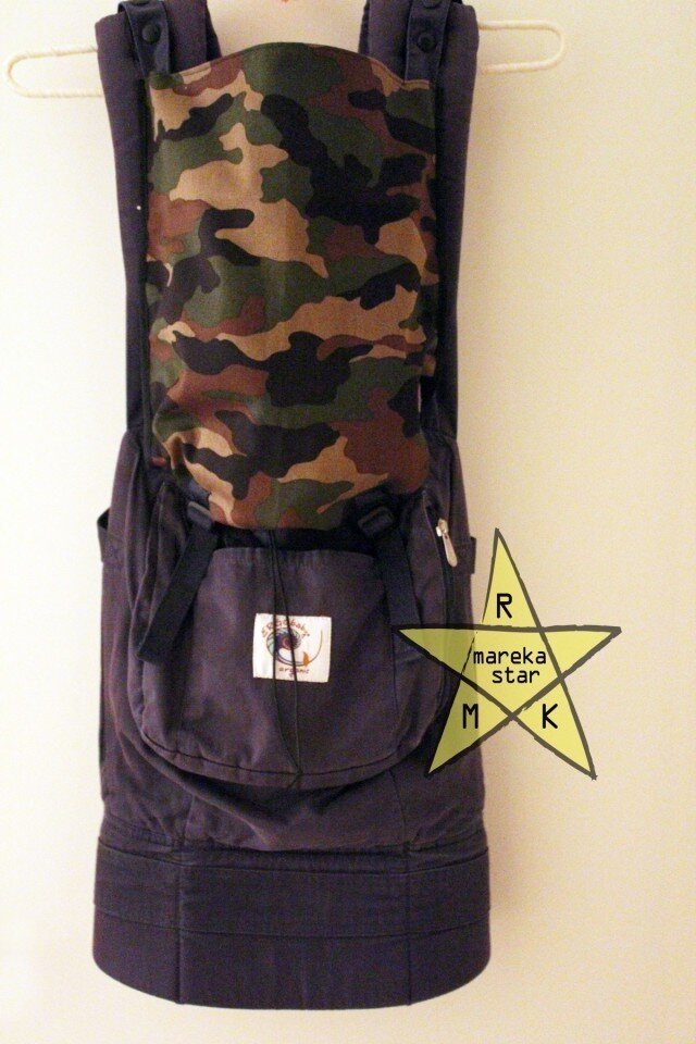 №334 エルゴフードカバー(2WAY)迷彩 黒