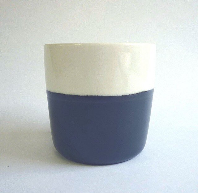Meoto cup / medium (White/black)の画像1枚目