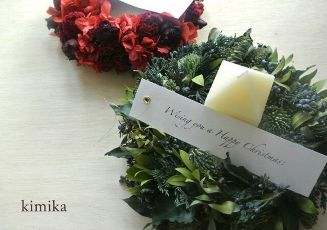 Gift wreath-green-の画像1枚目