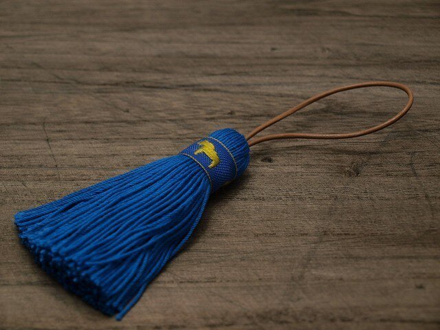 【再販】 ♞ダーラナホースタッセル♞ 【北欧の幸運の馬】バッグチャーム キーホルダー 青の画像1枚目