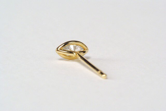 FLAGS K18 YG マーキスカット　ダイヤモンド ピアス 楽天市場】マーキスダイヤモンド ピアス K18 0.17ct x2