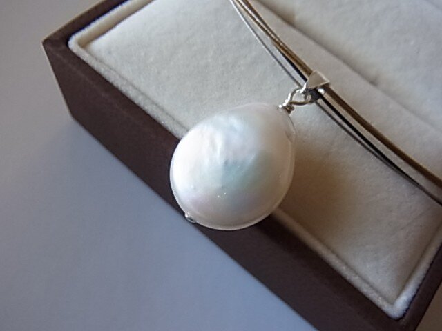 Silver925大粒バロックドロップコインパールトップ | iichi 日々の