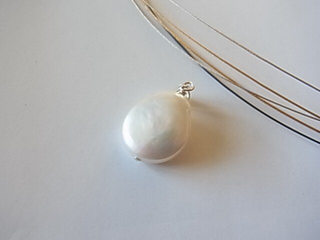 Silver925大粒バロックドロップコインパールトップ | iichi 日々の