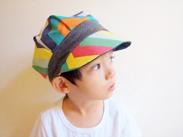 リバーシブル キャスケット サンハット -Rainbow-の画像1枚目