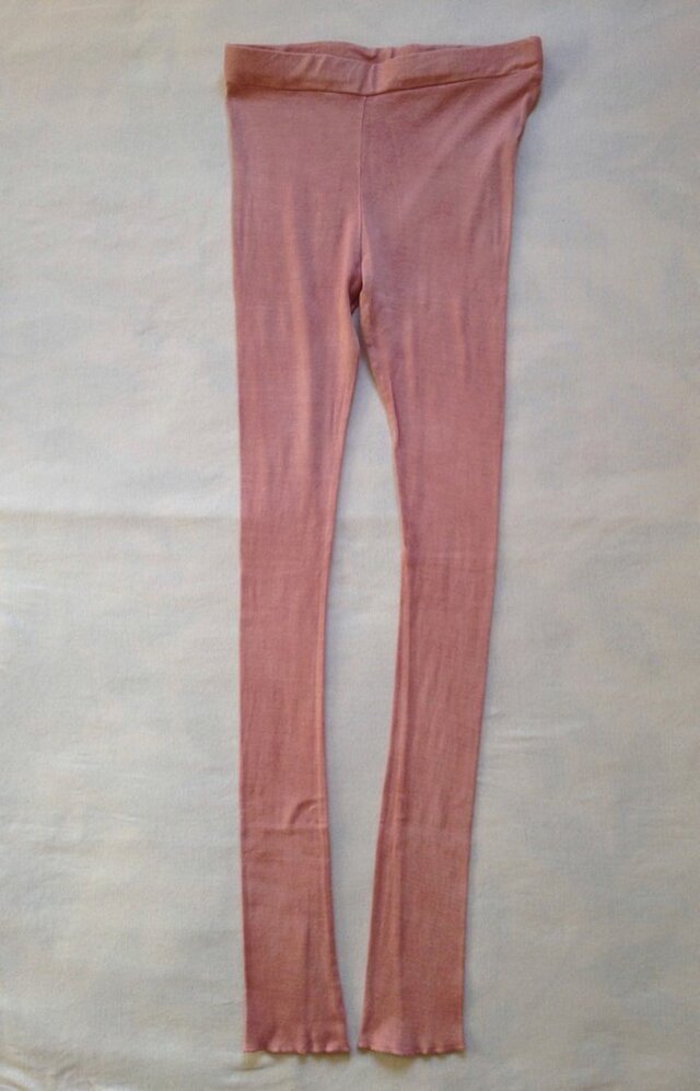 organic cottonロングレギンス　茜色