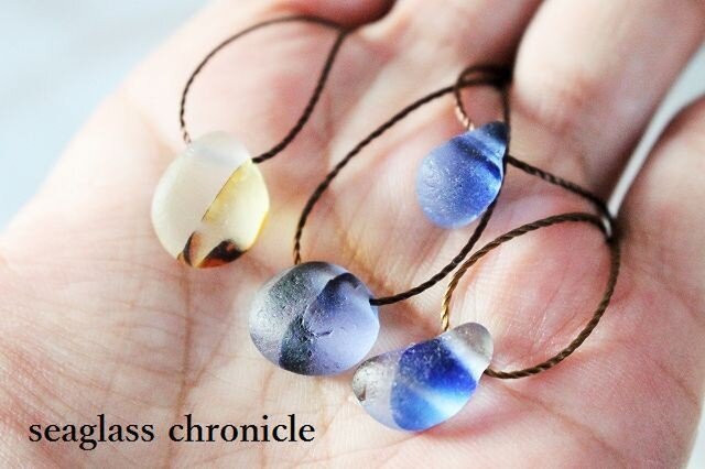 ナイロンコードのプチシーグラスペンダント Iichi ハンドメイド クラフト作品 手仕事品の通販