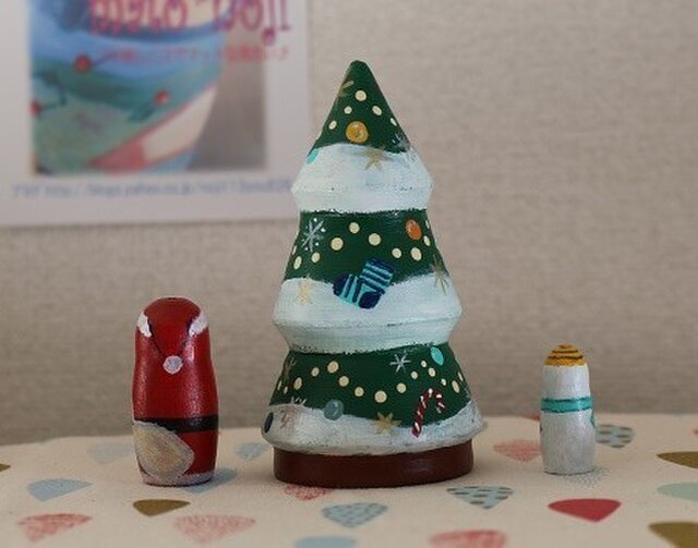 クリスマスツリー　マトリョーシカ　オーナメント　チェブラーシカ オリジナル・ツリーマトリョーシカ｜オブジェ・ぬいぐるみ
