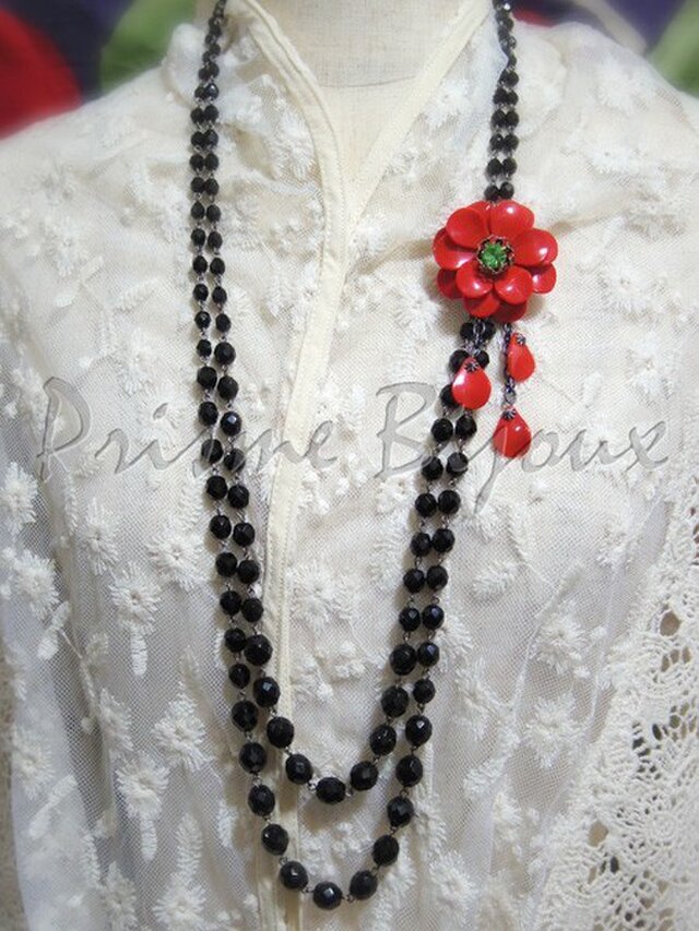Necklace & Brooch ”Sasanqua”の画像1枚目