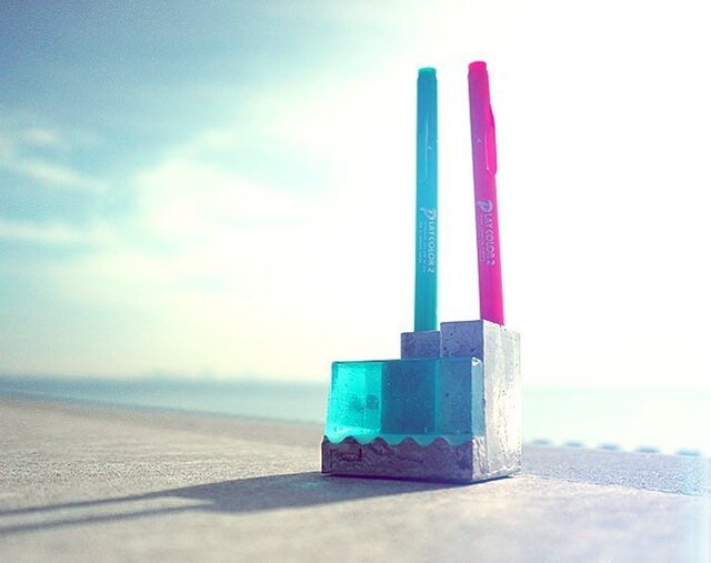 小さな海のペンスタンド。 “Pool-B”(ブルー)の画像1枚目