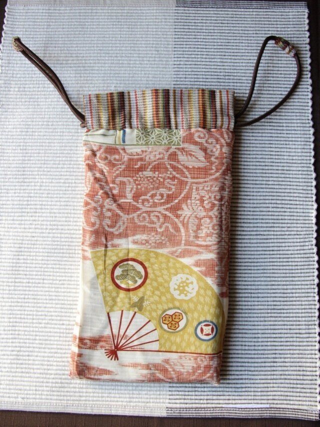 長財布と通帳の入る巾着 Iichi ハンドメイド クラフト作品 手仕事品の通販