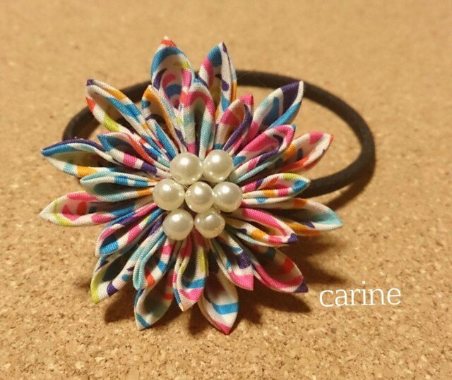 リバティのつまみ細工*ヘアゴム⑤ | iichi 日々の暮らしを
