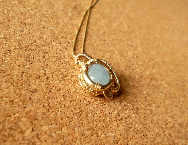 K14GF アクアマリン ペンダントヘッド | iichi 日々の暮らしを心地よく