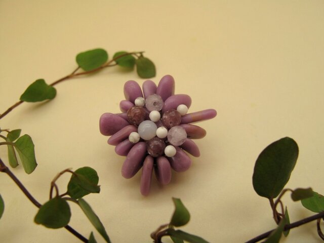 Flower Brooch ~Mini Purple~の画像1枚目