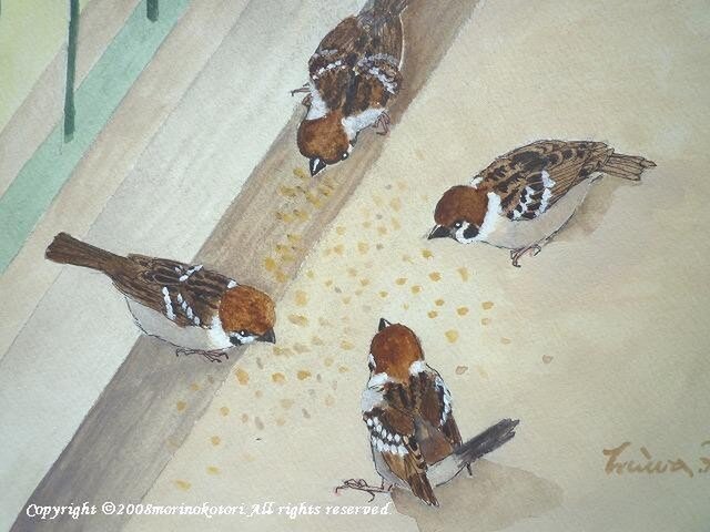 スズメさん専用出品 sale】スズメたちのアクリル画 | iichi 日々の暮らしを心地よくする