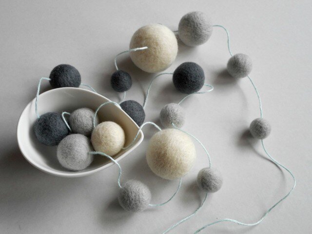 【M.Y様ご予約品】Felt ball garlandの画像1枚目