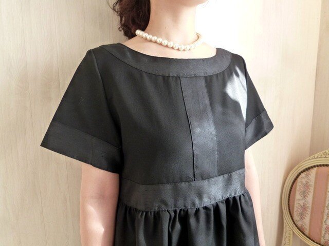 ◎フォーマル●丸ヨークコンビopサテン卒業/入学/結婚式/パーティー●5~31号サイズ豊富の画像1枚目