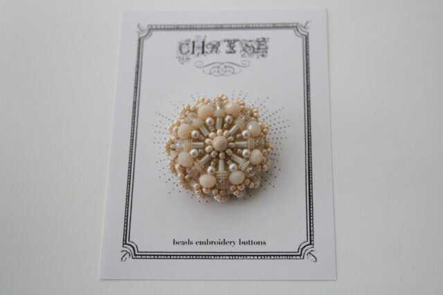 ビーズ刺繍のボタン no.1507の画像1枚目