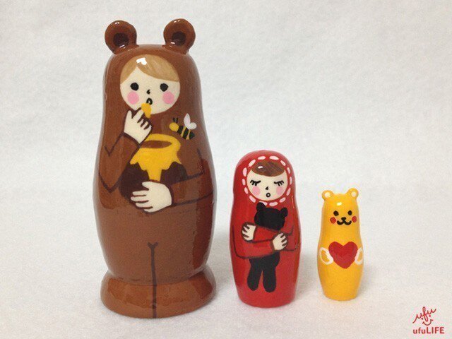 テディベア マトリョーシカ (Sサイズ)の画像1枚目