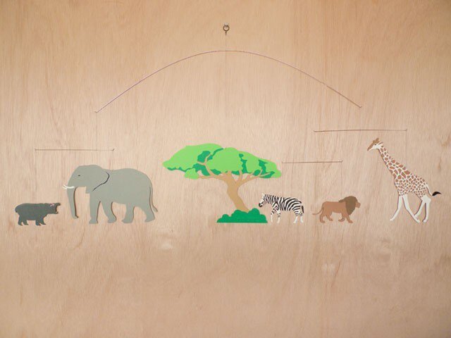 切り絵モビール 『アフリカ』の画像1枚目