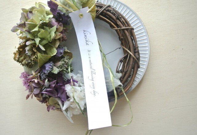 葉牡丹とレモンリーフのwreathの画像1枚目