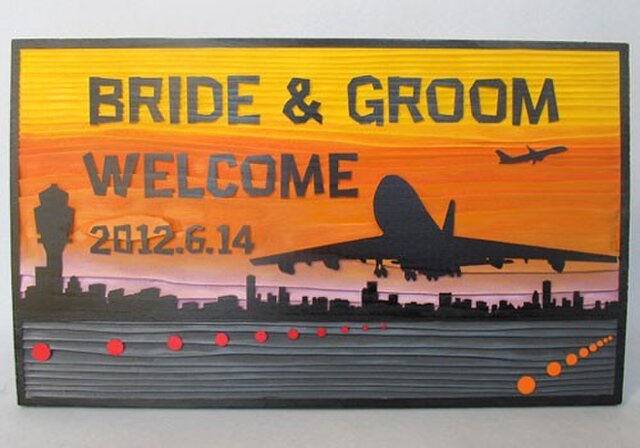 木彫りウェルカムボード「テイクオフ」 | iichi 日々の暮らしを