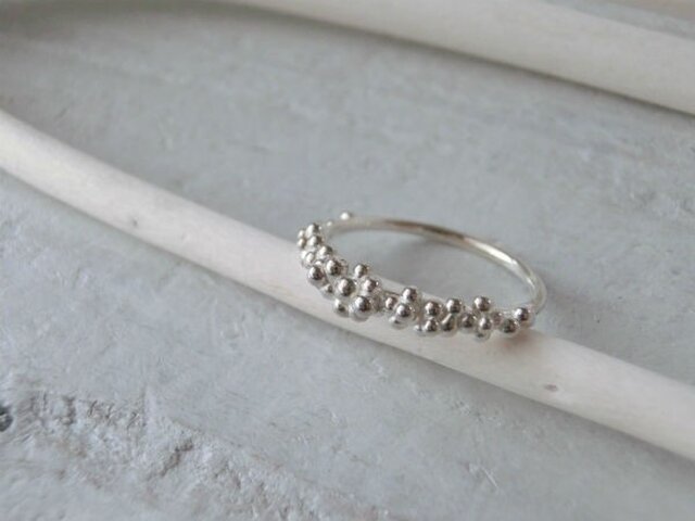 ハンドメイド　シルバー　リング 受注制作：ツブツブシルバーリング | iichi 日々の暮らしを