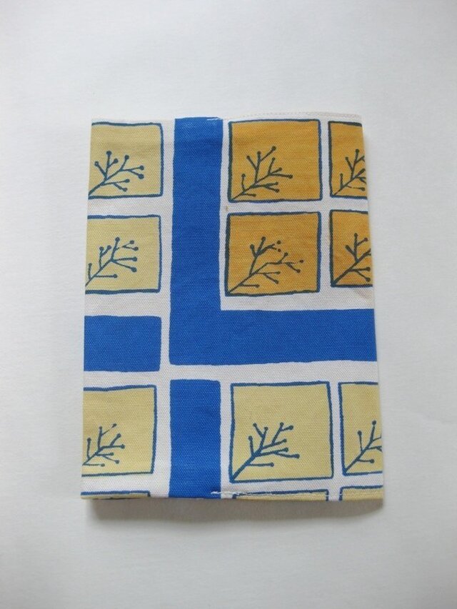 ハンドプリント ブックカバー(ある日のこと－秋の夜長色)