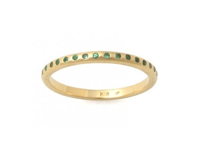 エメラルドエタニティリング9号 K18YG Fate エメラルド エタニティリング 9号 -勇気- | iichi