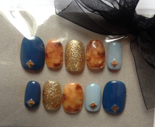 ネイルチップ　サイズオーダー　リボンネイル　べっこうネイル ネイルチップ サイズオーダー リボンネイル べっこうネイル 楽天市場