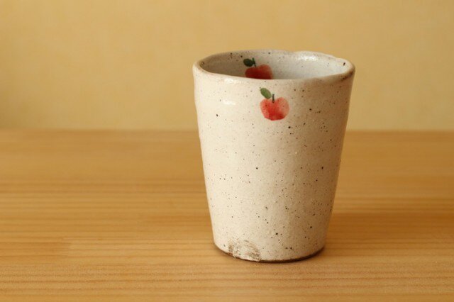 粉引きのりんごフリーカップ。の画像1枚目