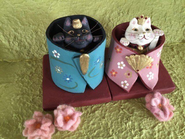 招き猫のお雛様の画像1枚目