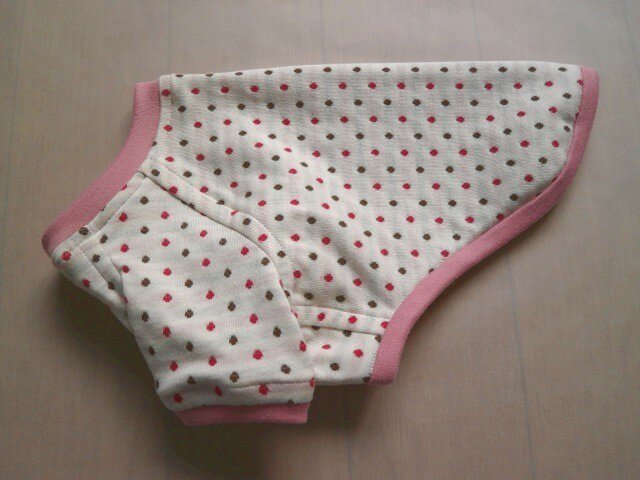犬服 小型犬用ラグランTシャツ3号(ドット)の画像1枚目