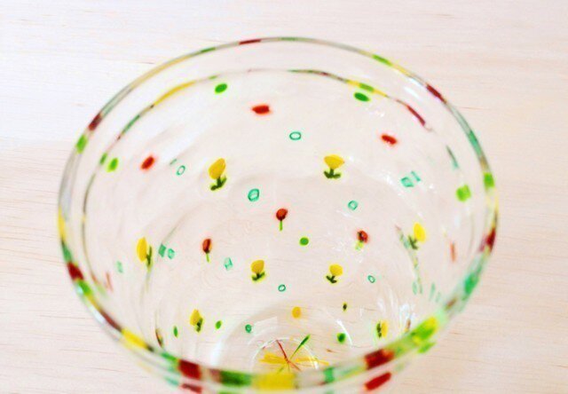 野の花グラス:黄色の画像1枚目